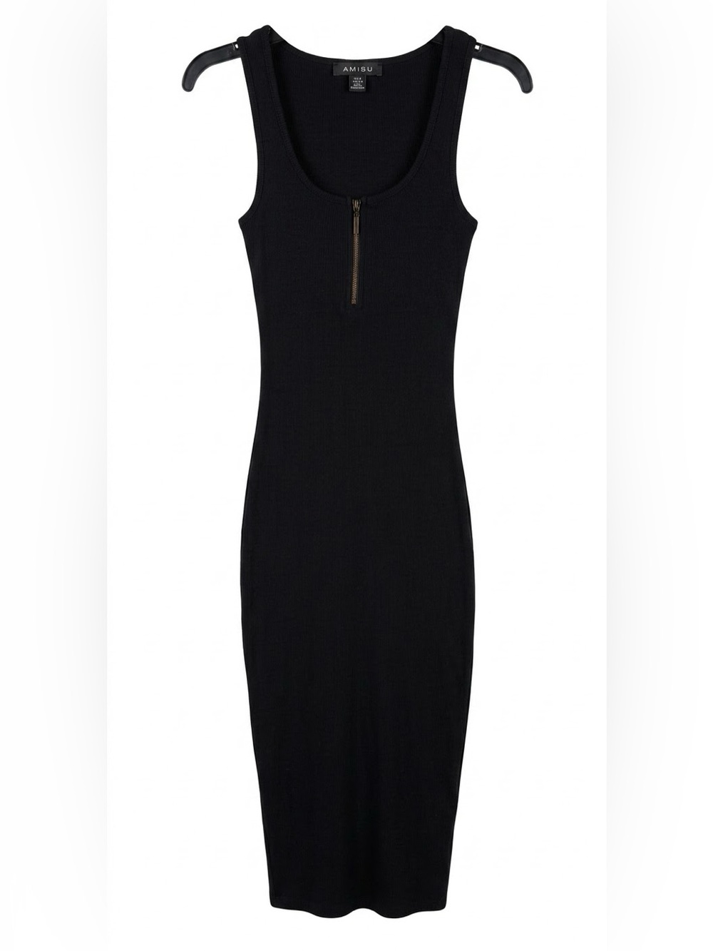 AMISU Black Bodycon Ribbed Dress from Germany size 6
